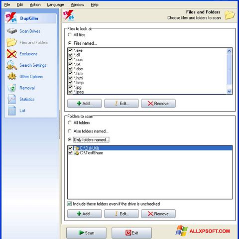 צילום מסך DupKiller Windows XP