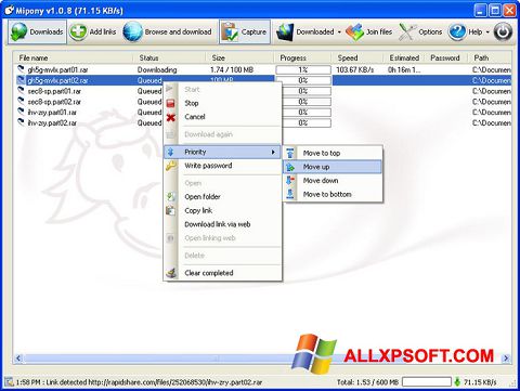 צילום מסך Mipony Windows XP