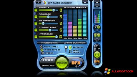 צילום מסך DFX Audio Enhancer Windows XP