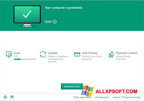 צילום מסך Kaspersky Total Security Windows XP