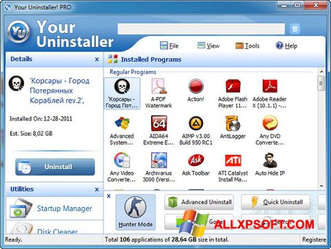 צילום מסך Your Uninstaller Windows XP