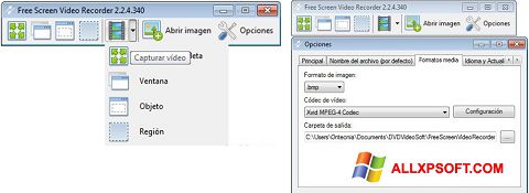 צילום מסך Free Screen Video Recorder Windows XP