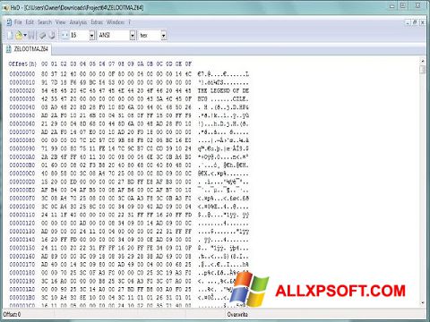צילום מסך Hex Editor Windows XP