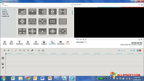 צילום מסך Wondershare Filmora Windows XP