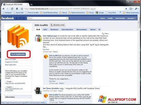 צילום מסך Facebook Windows XP