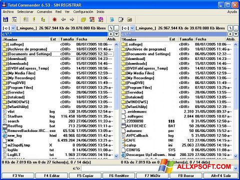 צילום מסך Total Commander Windows XP