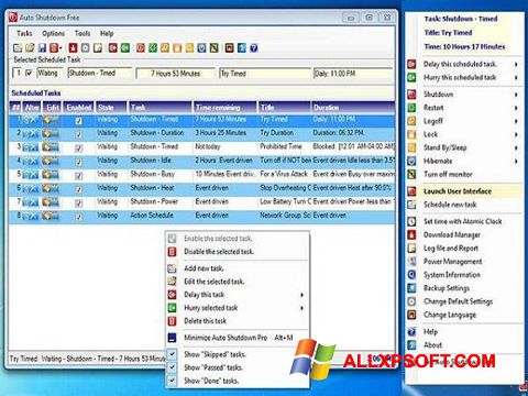 צילום מסך Auto ShutDown Windows XP